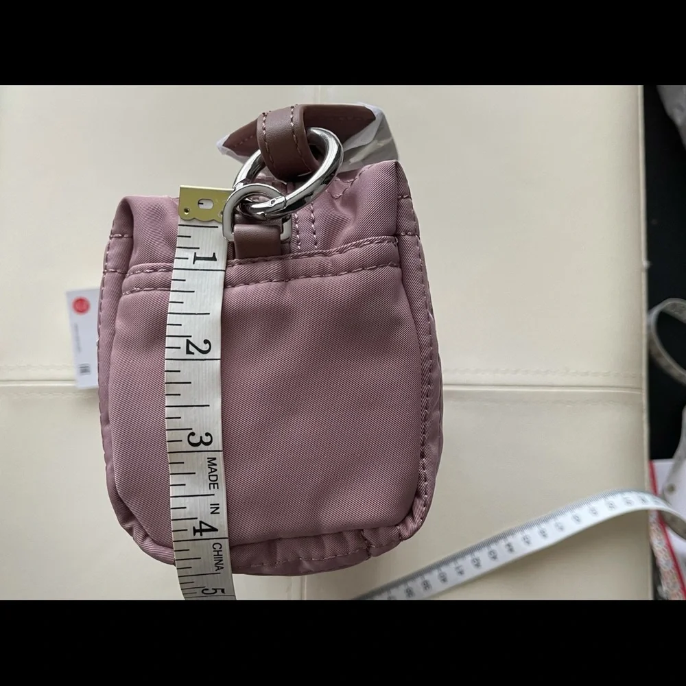 Zara Nylon Toiletry Bag w/ Topstitching Pink
